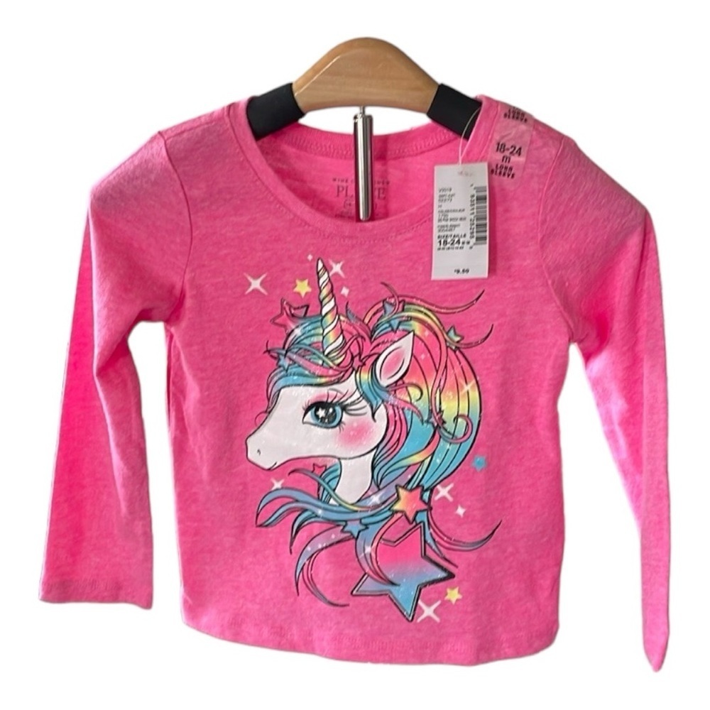 🩷The Children’s Place🩷 Pink Graphic Long sleeve infant top Size (18-24m)